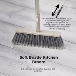 Tower Cavaletto 8 Piece Cleaning & Storage set, Three Part Handle, Flat Mop & Broom Head, Microfibre Duster, Scrubbing & Wall Holder, T869002MSH - Additional view 4