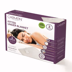 Carmen C81189 Single Fitted Electric Under Blanket with Overheat Protection, 85W, White - Additional view 7