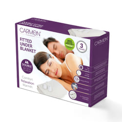 Carmen C81190 electric blanket 65 W White Fleece