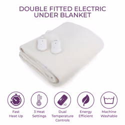 Carmen C81190 electric blanket 65 W White Fleece