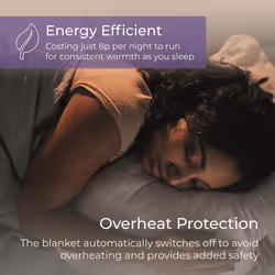 Carmen C81192 Single Heated Under Blanket with Overheat Protection, 40W, White