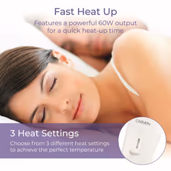 Carmen C81194 King Size Heated Under Blanket with Overheat Protection, 70W, White
