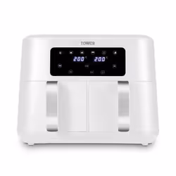 Tower Vortx 8.5L Dual Basket Air Fryer, Hot air fryer, 8.5 L, Vortx, 40 °C, 200 °C, 360 min