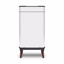 Tower Ozone Sensor Bin with Legs, 65L, Hands Free Opening, Carbon Filter, White T938022WHT