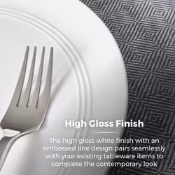 Tower T867023WHT Porcelain Dinnerware Set, 12 Pieces, White - Additional view 4