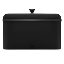 Tower Sera Black Breadbin Kitchen Storage With Black Smoked Trim