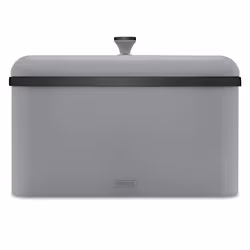 Tower T826136GRY Sera Bread Bin Grey and Smoked Trim, Stainless Steel T826136GRY