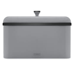 Tower T826136GRY Sera Bread Bin Grey and Smoked Trim, Stainless Steel T826136GRY