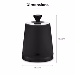 Tower Sera Set of 3 Canisters Black with Smoked Trims, Stainless Steel T826137BLK