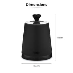 Tower Sera Set of 3 Canisters Black with Smoked Trims, Stainless Steel T826137BLK