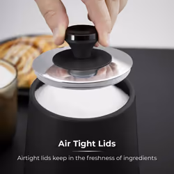 Tower Sera Set of 3 Canisters Black with Smoked Trims, Stainless Steel T826137BLK - Additional view 6