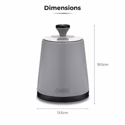 Tower Sera Set of 3 Canisters Grey with Smoked Trims, Stainless Steel T826137GRY