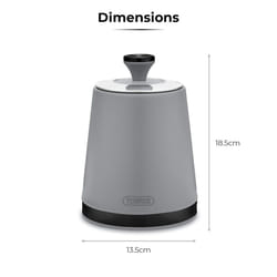 Tower Sera Set of 3 Canisters Grey with Smoked Trims, Stainless Steel T826137GRY