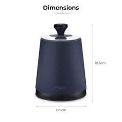 Tower Sera Set of 3 Canisters Midnight Blue with Smoked Trims, Stainless Steel T826137BLU
