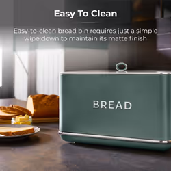 Tower Renaissance Bread Bin, 16L Capacity, Simple Pull Lid, Forest Green T826175FOR - Additional view 5