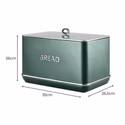 Tower Renaissance Bread Bin, 16L Capacity, Simple Pull Lid, Forest Green T826175FOR - Additional view 7