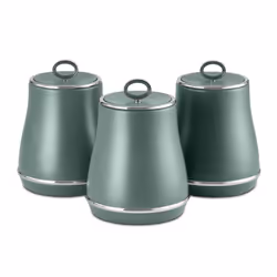 Tower Renaissance Set of 3 Storage Canisters,1.5L, Forest Green T826176FOR