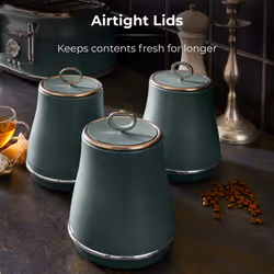 Tower Renaissance Set of 3 Storage Canisters,1.5L, Forest Green T826176FOR - Additional view 4