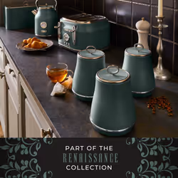 Tower Renaissance Set of 3 Storage Canisters,1.5L, Forest Green T826176FOR - Additional view 8