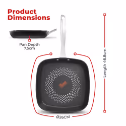 Tower SmartStart Ultra Forged Grill Pan, Easy Clean Aeroglide Non-Stick, Induction Compatible, Oven Safe, Long Lasting, T900307 - Additional view 10