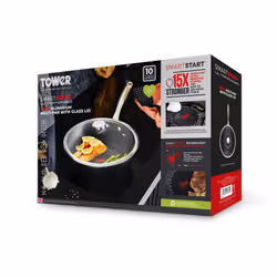 Tower SmartStart Ultra Forged Multi-Pan & Lid, Easy Clean Aeroglide Non-Stick, Induction Compatible, Oven Safe, Long Lasting, T900308 - Additional view 11