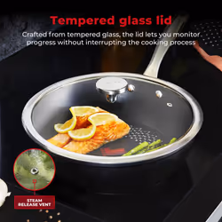 Tower SmartStart Ultra Forged Multi-Pan & Lid, Easy Clean Aeroglide Non-Stick, Induction Compatible, Oven Safe, Long Lasting, T900308 - Additional view 5