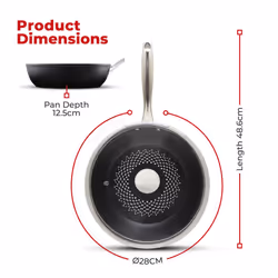 Tower SmartStart Ultra Forged Multi-Pan & Lid, Easy Clean Aeroglide Non-Stick, Induction Compatible, Oven Safe, Long Lasting, T900308 - Additional view 9