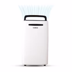 Tower T674004 20L Compressor Dehumidifier, 3 Modes, Adjustable Thermostat, 5.5L Water Tank, 24 Hour Timer, White