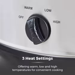 Tower T16040 Slow Cooker with 3 Heat Settings and Removable Dishwasher Safe Pot, 6.5 Litre, Stainless Steel - Additional view 4