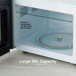 Manual Microwave White 20L 800W by Tower Kitchen Small Appliance