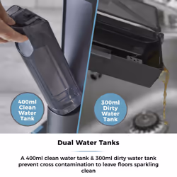Tower T547002 stick vacuum/electric broom Battery Dry&wet Bagless 0.7 L 25 W Blue, Titanium - Additional view 4
