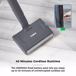 Tower T547002 stick vacuum/electric broom Battery Dry&wet Bagless 0.7 L 25 W Blue, Titanium - Additional view 5