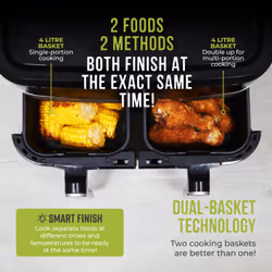 Tower Vortx Vizion 8 Litre Digital Dual Basket Air Fryer - Additional view 5