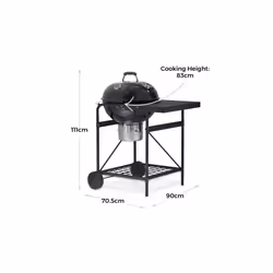 Tower T978572 outdoor barbecue/grill Barrel Charcoal (fuel) Black - Additional view 8