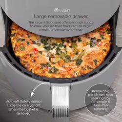 Swan Retro Single 4.5 L Stand-alone 1500 W Hot air fryer Grey - Additional view 4