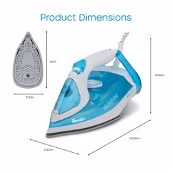 Swan SI12054AQ iron Steam iron Ceramic soleplate 2600 W Aqua colour - Additional view 6
