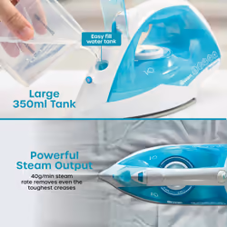 Swan SI12056AQ iron Dry & Steam iron Ceramic soleplate 2800 W Aqua colour, White - Additional view 5