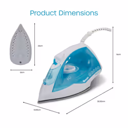 Swan SI12056AQ iron Dry & Steam iron Ceramic soleplate 2800 W Aqua colour, White - Additional view 6