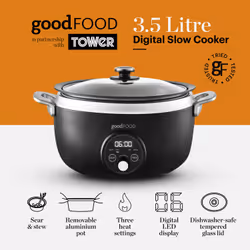 Tower GF16010 slow cooker 3.5 L 170 W Black