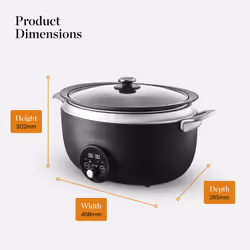 Tower GF16011 slow cooker 6.5 L 290 W Black, Stainless steel - Additional view 6