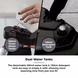 Tower T134001PL steam cleaner Steam mop 0.36 L 1300 W Black, Platinum - Additional view 4