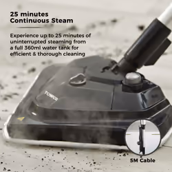 Tower T134001PL steam cleaner Steam mop 0.36 L 1300 W Black, Platinum - Additional view 5
