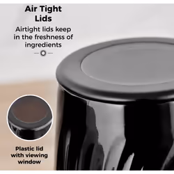 Tower Sonar Canisters Kitchen Set T826220BLK (Black)