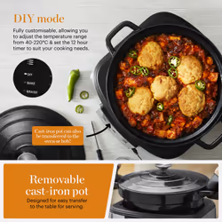 Tower GF16012 multi cooker 5.5 L 1500 W Black, Stainless steel - Additional view 4