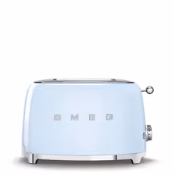Smeg 50's Style Retro Range Breakfast Set, 0.8L 1400W Mini Kettle and Multi-Functional Control 2-Slice 950W Toaster, Pastel Blue