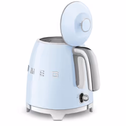 Smeg 50's Style Retro Range Breakfast Set, 0.8L 1400W Mini Kettle and Multi-Functional Control 2-Slice 950W Toaster, Pastel Blue
