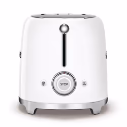 Smeg 50s Style Retro Range Breakfast Set, 0.8L 1400W Mini Kettle and Multi-Functional Control 2-Slice 950W Toaster, White, KLF05WHUK/ TSF01WHUK