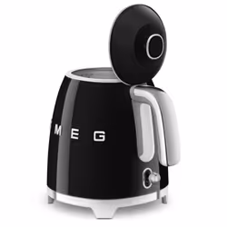 Smeg 50's Style Retro Range Breakfast Set, 0.8L 1400W Mini Kettle and Multi-Functional Control 4-Slice 2000W Toaster, Black, KLF05BLUK/ TSF03BLUK