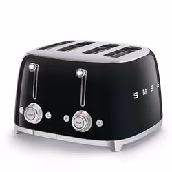 Smeg 50's Style Retro Range Breakfast Set, 0.8L 1400W Mini Kettle and Multi-Functional Control 4-Slice 2000W Toaster, Black, KLF05BLUK/ TSF03BLUK - Additional view 4