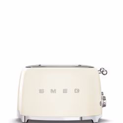 Smeg 50's Style Retro Range Breakfast Set, 1.7L 3000W Kettle and Multi-Functional Control 4-Slice 2000W Toaster, Cream, KLF03CRUK/ TSF03CRUK